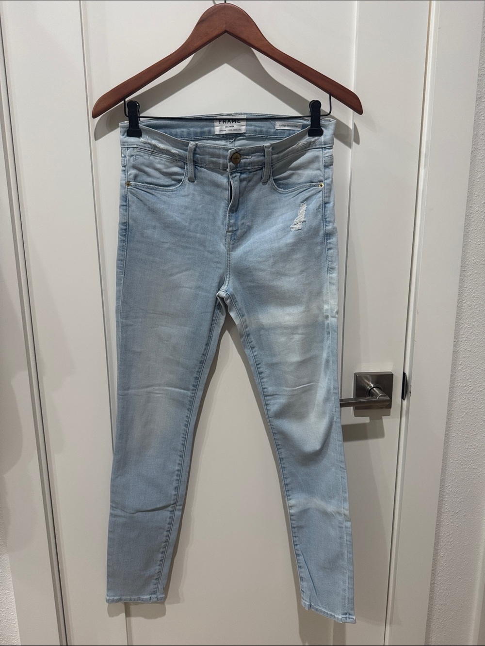 Frame Light Wash Women’s Jeans - Light Blue Skinny Fit